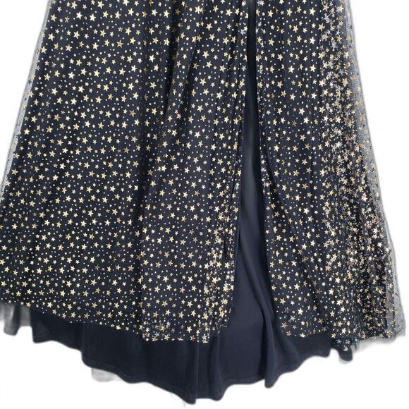 Alyce Paris Skirt Women XS Black Gold Star Tulle Maxi Witchy Goth Whimsygoth - Picture 3 of 11